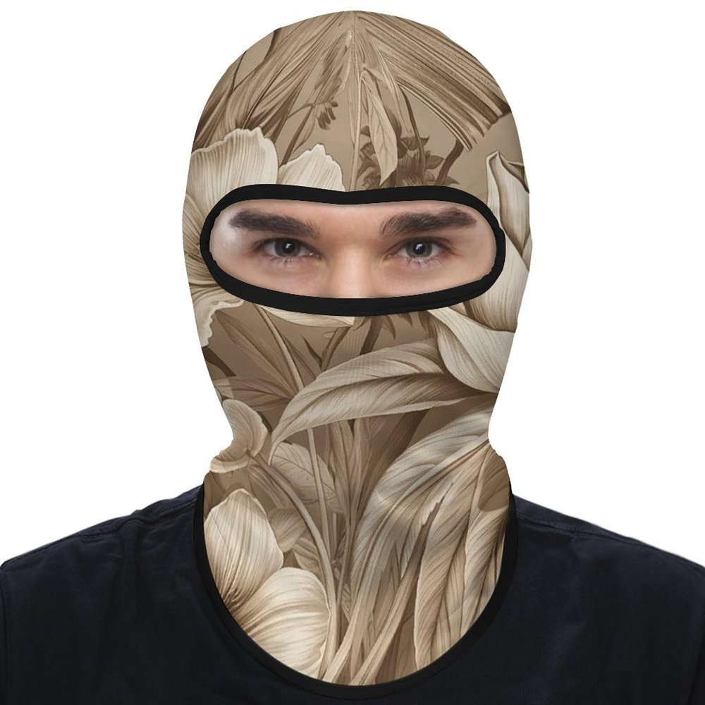 Balaclava Face Mask for Men Women Floral Pattern Wallpaper Full Mask for Outdoor Sport Cycling Fishing Cap