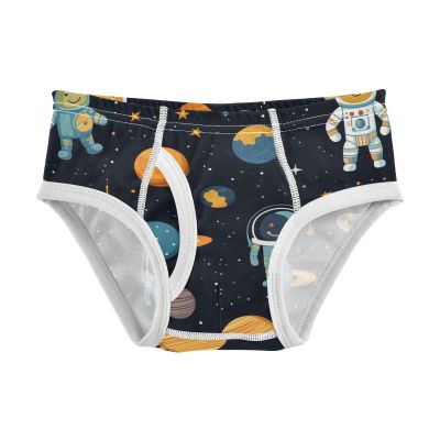 ALAZA Hipster Astronaut Solar System Black Boys' Briefs Soft Underwear Available in Sizes 3t