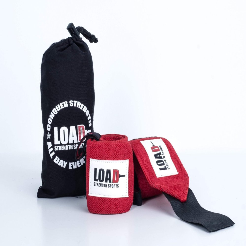 Load Strength Sports The Base Wrist Wraps (Red, 24")