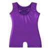 HOZIY Girls Leotards for Gymnastics Solid Purple Bow Cross Back Biketard Tumbling Outfits Toddler Girl Kids Sparkly Sparkle Size 7-8 Years view 1