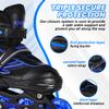 Adjustable Boys Inline Skates for Kids Adults with Full Illuminating Wheels, Outdoor Blades Roller Skates for Girls and Boys, Men and Women view 2
