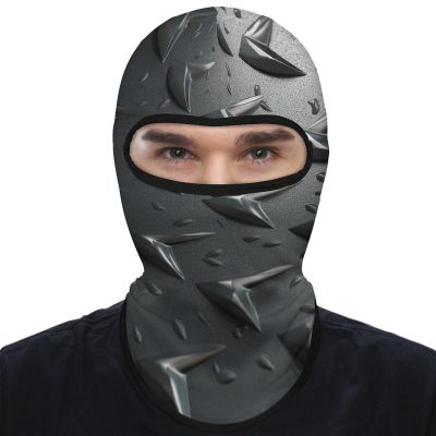 DJUETRUI Balaclava Face Mask for Men Women Abstract Diamond Plate Full Mask for Outdoor Sport Cycling Fishing Cap, 1