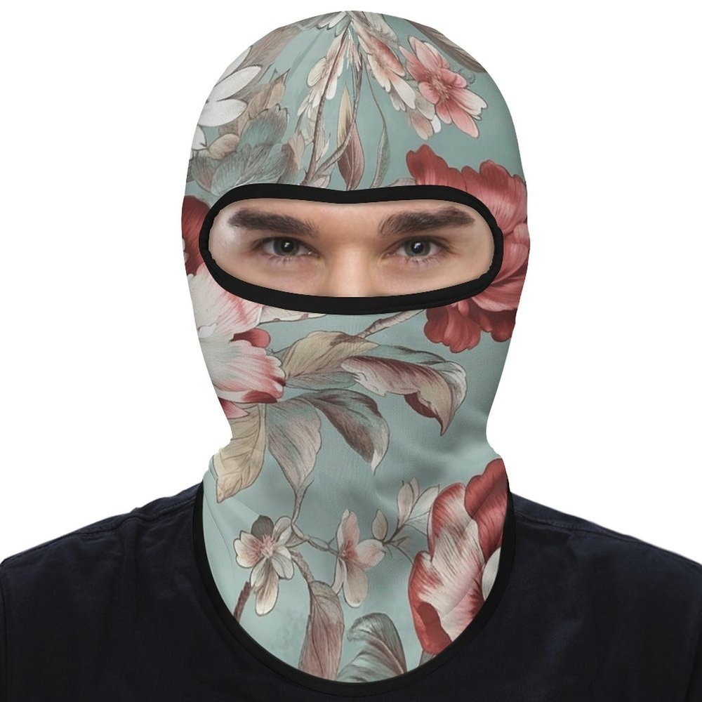 Balaclava Face Mask for Men Women Rustic Floral Pattern Full Mask for Outdoor Sport Cycling Fishing Cap
