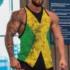 ChuangZS Jamaica Flag Men's Lightweight Beach Vest Sleeveless Sports Vest M view 2