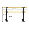 SDdPulse Ballet Barre,Double Dance Pole, Freestanding Stretch Bar Dancing Stick for Adults Kids Yoga Stretching Fitness Equipment (Black 100cm) view 2
