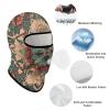 DJUETRUI Balaclava Face Mask for Men Women Brown Style Flowers Full Mask for Outdoor Sport Cycling Fishing Cap, 1 view 3