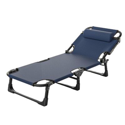 YySXIQ Folding Camping Cot for Adults, Camping Cot, 5 Positions Adjustable Patio Chaise Lounge Chair, Portable Sleeping Cot, for Bedroom, Pool, Patio (Color : A, Size : 193x68x30cm), 610038