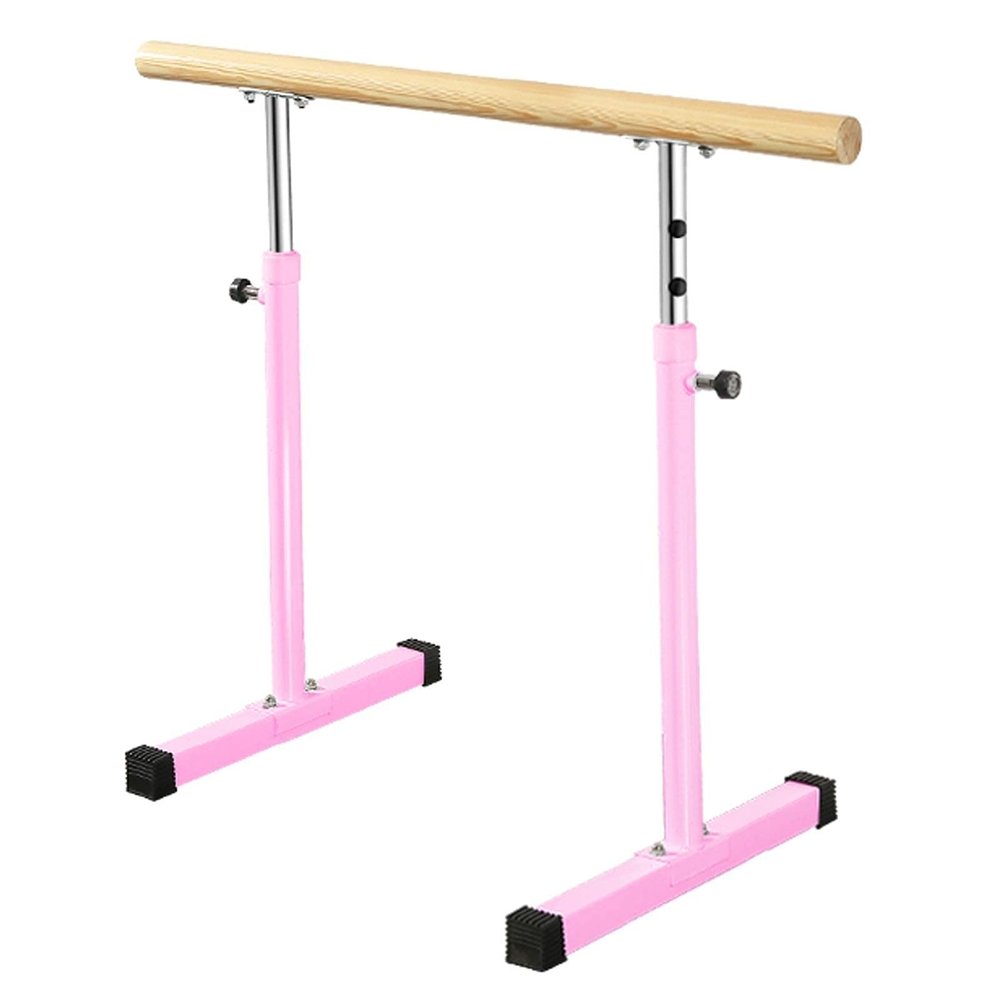 SDdPulse Ballet Barre,Studio Mobile Professional Lifting Ballet Bar Portable for Home Dance Room Freestanding Adjustable Bar for Stretch Active Workouts (Pink 150 cm)
