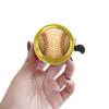 WIRESTER Gold Aluminum Round Bike Bell, Classic Ring Bicycle Bell, Bike Accessories Bell Ring for Adults Kids Girls Boys - Vintage Baseball Pattern view 4