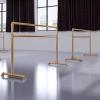 SDdPulse Double Ballet Barre, Freestanding Portable Ballet Bar Fitness Dance Bar for Stretch, Barre Exercise Equipment for Kids and Adults (Gold 180x60x105cm) view 2