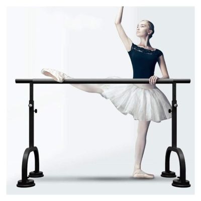 SDdPulse Ballet Barre,Portable Ballet Bar, Adjustable Dance Stretch Barre 80-115cm, Fitness Practise Dance for Adults and Children with Suction Cup Base (Black)