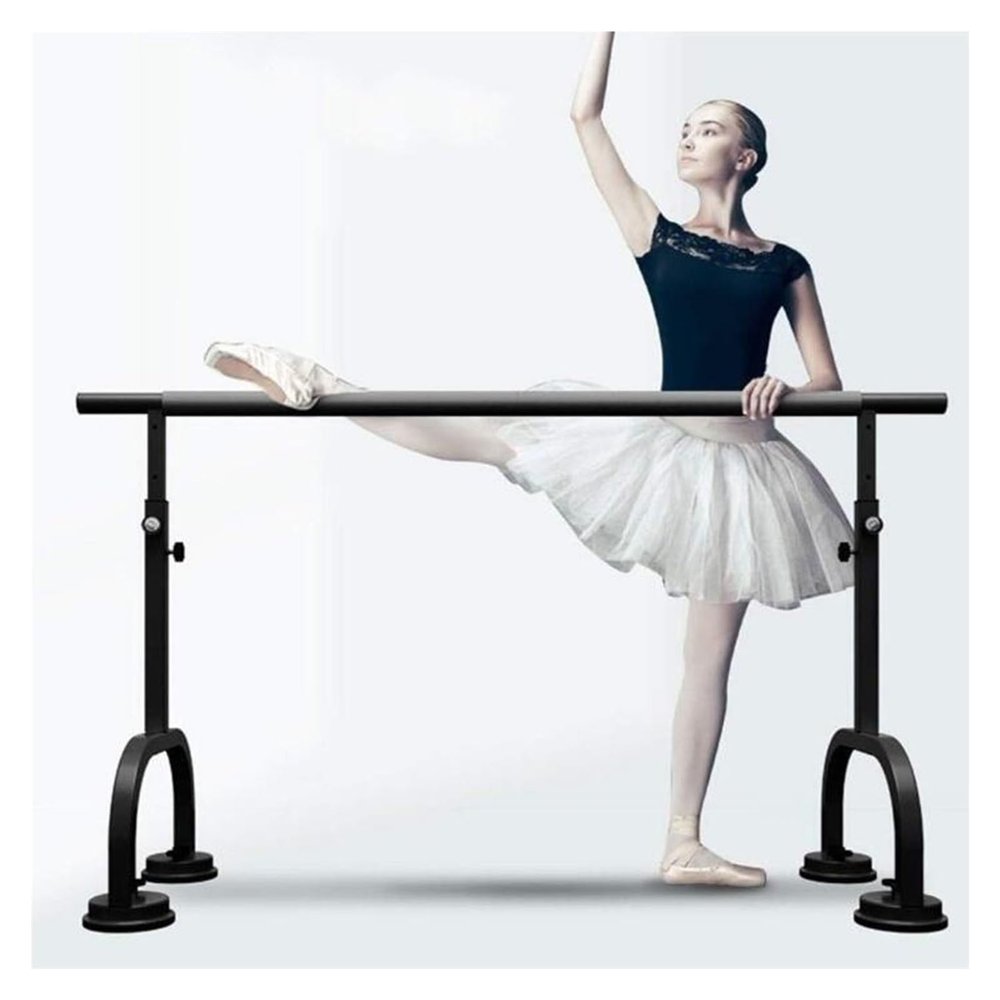 SDdPulse Ballet Barre,Portable Ballet Bar, Adjustable Dance Stretch Barre 80-115cm, Fitness Practise Dance for Adults and Children with Suction Cup Base (Black)