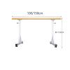 SDdPulse Ballet Barre,Portable White, Pink Metal Bracket Dance Stretch Bar for Dance Classrooms Living Room Gym 1M/1.5M Ballet Bar (Pink 150CM) view 4