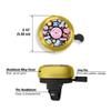 WIRESTER Gold Aluminum Round Bike Bell, Classic Ring Bicycle Bell, Bike Accessories Bell Ring for Adults Kids Girls Boys - Y2K High-Teen Records view 2