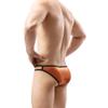 WINTOFW Men's Panties Shiny Stretchy Straps Briefs with Pouch Low Waist Casual Metallic Soft Underwear Lingerie for Men view 3