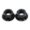 HUIOP 2pcs Bicycle Wheel Hub Axle Nuts 7075 Aluminum Alloy M10*P1.0 Bolt Screw Nut for Front and Rear Bike Wheel view 1