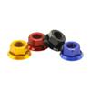 HUIOP 2pcs Bicycle Wheel Hub Axle Nuts 7075 Aluminum Alloy M10*P1.0 Bolt Screw Nut for Front and Rear Bike Wheel view 3