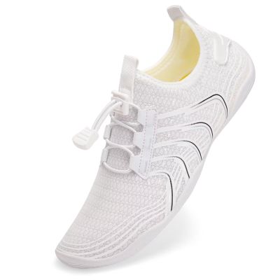 YALOX Water Shoes Men's Women's Swim Shoes Outdoor Beach Barefoot Quick-Dry Aqua Pool Socks Swimming Yoga Surfing Exercise(A03-Pure White,40EU)