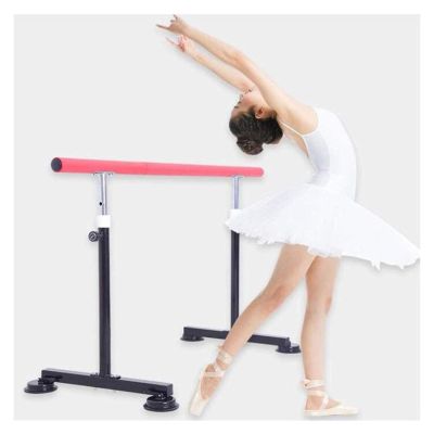 SDdPulse Portable Ballet Barre, Freestanding Dancing Ballet Bar Adjustable Height 70-110cm, Fitness Stretch Barre Exercise Equipment for Kids and Adults (Pink 150cm)