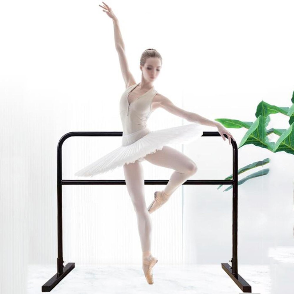 SDdPulse Mobile Ballet Bar Equipment, Freestanding Fitness Dance Bar Stretch, Portable Double Ballet & Workout Studio Dance Pole Exercise (Black 150x60x105cm)