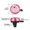 WIRESTER Pink Aluminum Round Bike Bell, Classic Ring Bicycle Bell, Bike Accessories Bell Ring for Adults Kids Girls Boys - Pug Dog view 2