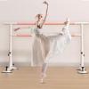 SDdPulse Double Ballet Stretch Barre, Portable Freestanding Barre Pole Height Adjustable 84-110cm, Non-Slip Dance Bars for Home Workouts Fitness (White 1m) view 2