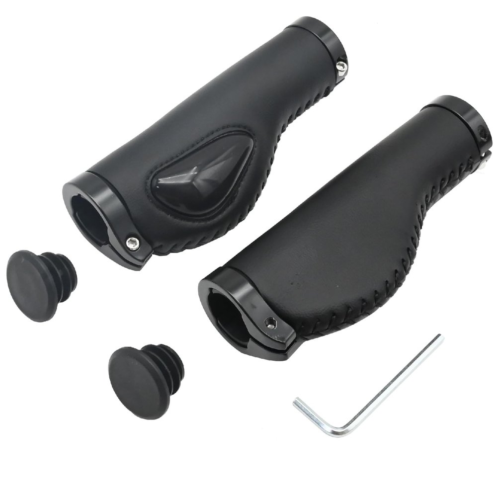SYOWADA Bike Handlebar Grips Scooter Soft Gel Dual Lock on Bicycle Handle Grips Dual Lock On for 0.87In Mountain MTB MBX MTN Bike Electric Scooter
