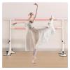 SDdPulse Ballet Barre,Portable for Home Studio, Height Adjustable 84-110cm Dance Bar for Stretch, Pilates, Double Ballet Bar Kids and Adults (White 1m) view 3