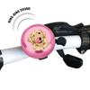 WIRESTER Pink Aluminum Round Bike Bell, Classic Ring Bicycle Bell, Bike Accessories Bell Ring for Adults Kids Girls Boys - Cute Winking Golden Retriever Dog view 3