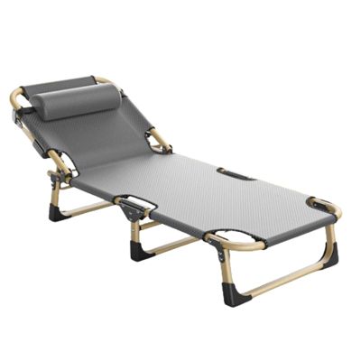 YySXIQ Camping Cot, Portable Folding Outdoor Bed, 5-Position Folding Chaise Lounge Chair, Portable Sleeping Cot for Travel Outdoor Office Indoor Fishing (Color : A1, Size : 193x68x30cm)