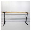 SDdPulse Portable Ballet Barre, Double Dancing Barre with Non-Slip Feet, Freestanding Stretch Bar Mobile Ballet Equipment Studio Exercise (Wood 100x110cm) view 1