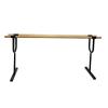 SDdPulse Portable Ballet Barre, Double Dancing Barre with Non-Slip Feet, Freestanding Stretch Bar Mobile Ballet Equipment Studio Exercise (Wood 100x110cm) view 3