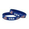 GeRRiT 1PC Country World Flag Logo Sport Silicone Wristband National Football Fans Elastic Bracelets Bangles Souvenir Gift (Color : USA_20cm) view 1