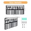 SUPERDANT Volleyball Medal Hanger Display Trophy Shelf Sports Medal Holder Trophy Display Award Display Shelf Ribbon Display Rack Metal Wall Mount Award Ribbon Display for Athletes Volleyball Player view 2