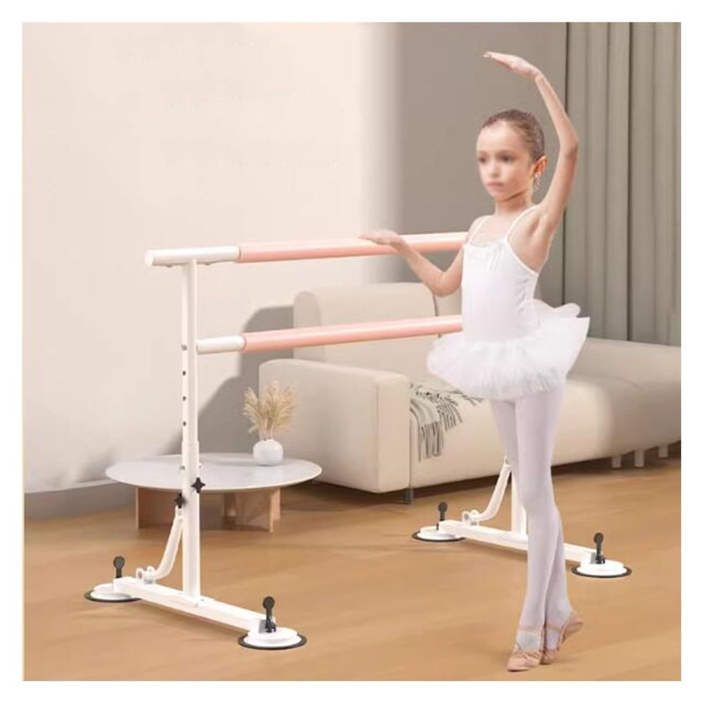 SDdPulse Ballet Barre,Balance Portable for Home Studio, Height Adjustable 84-110cm Dance Bar for Stretch, Pilates, Double Ballet Stretch Kids and Adults (White 1m)
