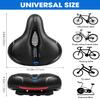Bike Seat Cushion Wide, Mjkeomo Comfort Bicycle Saddle Wide Bike Seat Cushion with Dual Shock, Waterproof Bicycle Seats for Kids Bikes, Exercise Bikes, Stationary Bikes, City Bikes(Blue) view 2