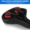 Bike Seat Cushion Wide, Mjkeomo Comfort Bicycle Saddle Wide Bike Seat Cushion with Dual Shock, Waterproof Bicycle Seats for Kids Bikes, Exercise Bikes, Stationary Bikes, City Bikes(Blue) view 3
