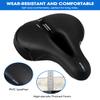 Bike Seat Cushion Wide, Mjkeomo Comfort Bicycle Saddle Wide Bike Seat Cushion with Dual Shock, Waterproof Bicycle Seats for Kids Bikes, Exercise Bikes, Stationary Bikes, City Bikes(Blue) view 4