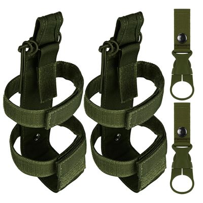 IronSeals 2 Pack Adjustable Tactical Water Bottle Holder Molle Portable Belt Bottle Carrier for Most 16 oz -32 oz/ 500 ML-1000 ML Bottle