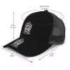 CHENYONAS Life Behind Bars Motorcycle Biker Men's and Women's Mesh Hat Baseball Hat Sandwich Hat All Seasons Baseball Cap Black view 2