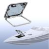 MTTXY Square Deck Hatch/Marine Hatch Porthole - 3mm Thickness Aluminum Hatch with Tempered Glass 550x550mm for Boat/Yacht/RV view 1