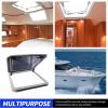 MTTXY Square Deck Hatch/Marine Hatch Porthole - 3mm Thickness Aluminum Hatch with Tempered Glass 550x550mm for Boat/Yacht/RV view 3