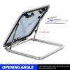 MTTXY Square Deck Hatch/Marine Hatch Porthole - 3mm Thickness Aluminum Hatch with Tempered Glass 550x550mm for Boat/Yacht/RV view 4