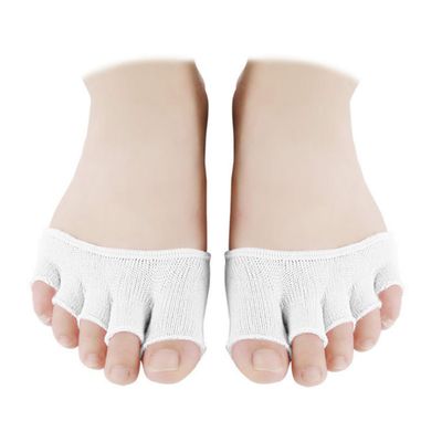 WATIIFUFU Comfortable Women's Peep Toe Socks 4 Pair Elastic Toe Socks for Daily or Sports