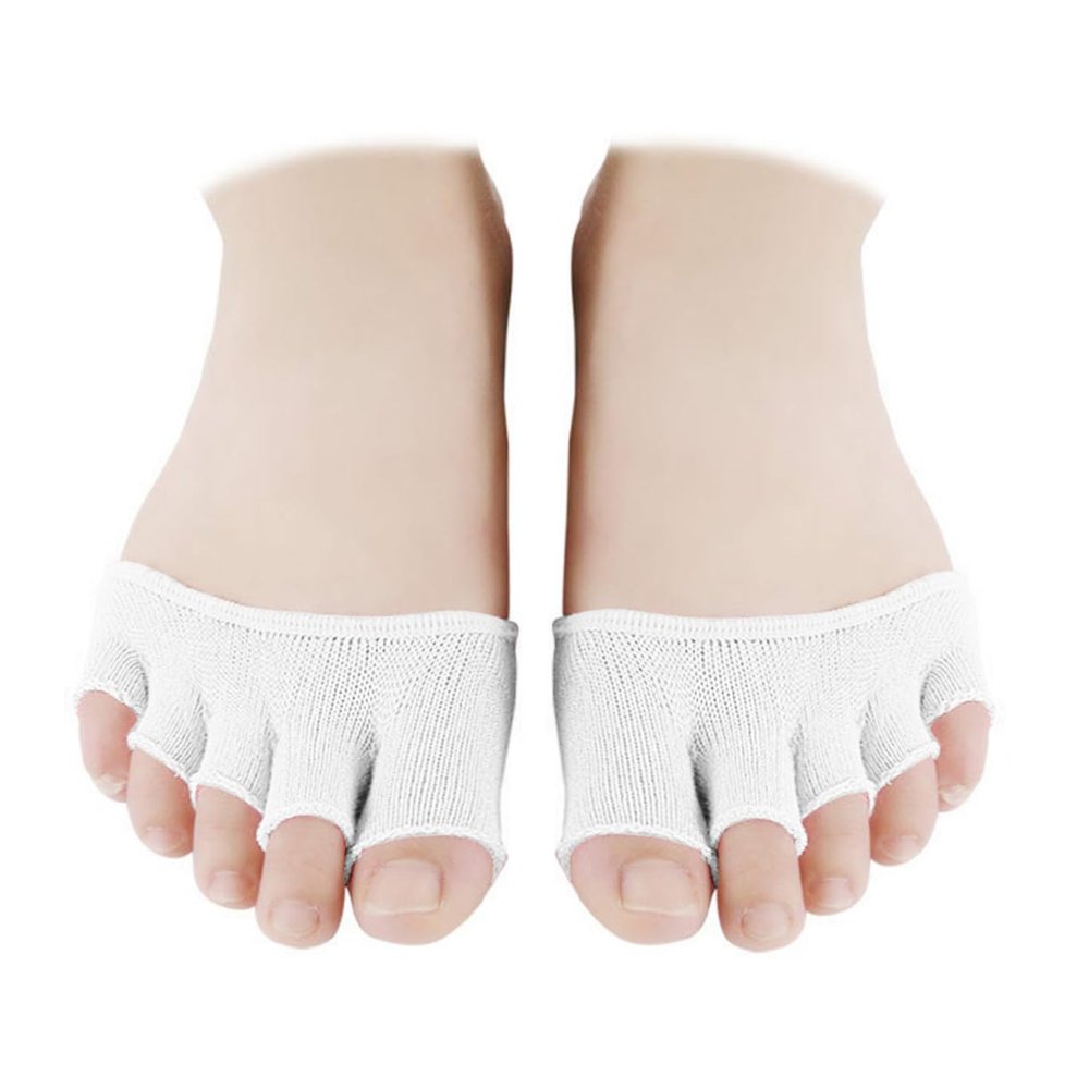 WATIIFUFU Comfortable Women's Peep Toe Socks 4 Pair Elastic Toe Socks for Daily or Sports