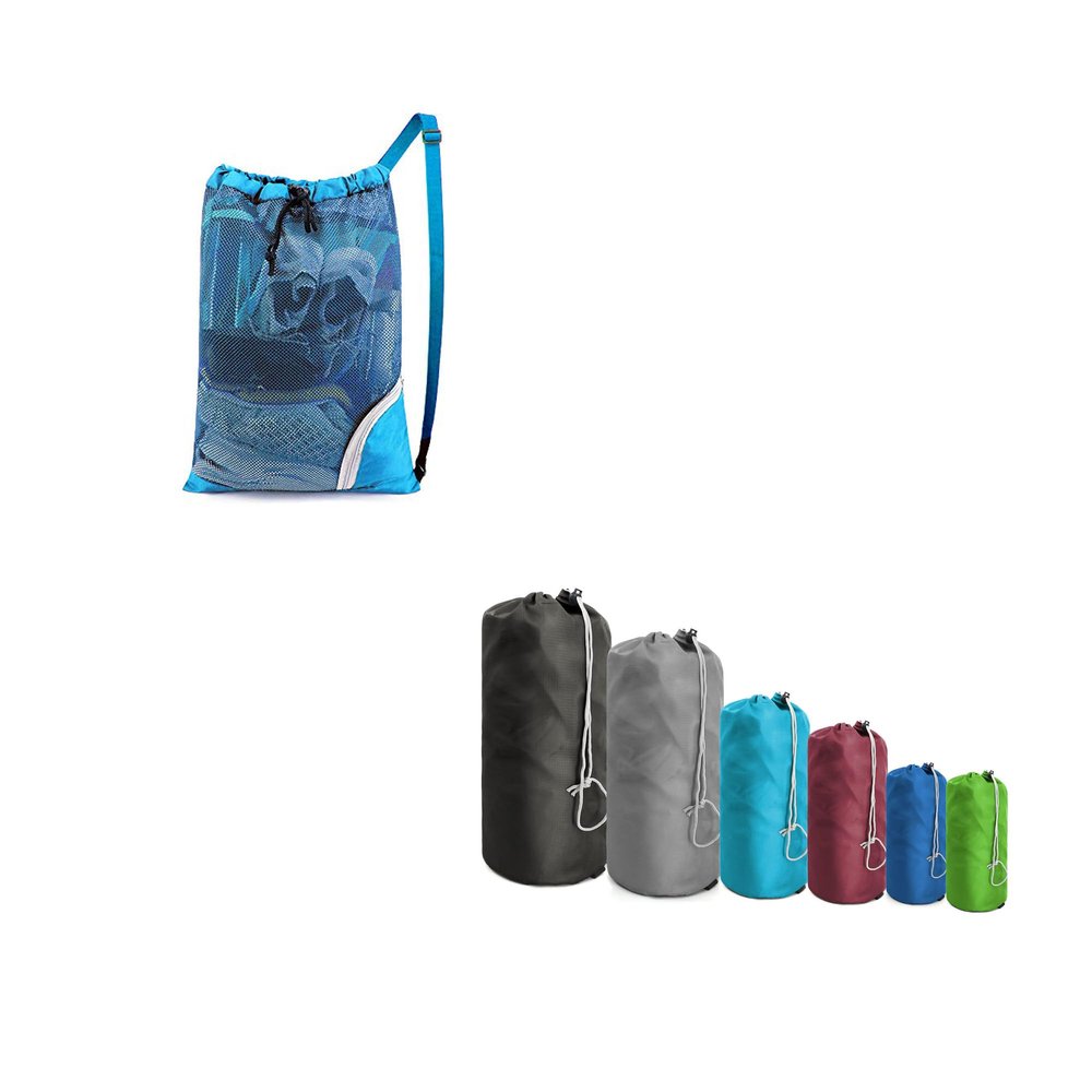 BeeGreen Swim Bag Drawstring Sports Bag Mesh Backpack Mesh Bag Small-Drawstring-Pouch-Bags 6 Pack with Dust Flap