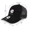 CHENYONAS I'm All in Texas Hold Em Poker Cards Las Vegas Men's and Women's Mesh Hat Baseball Hat Sandwich Hat All Seasons Baseball Cap Black view 2