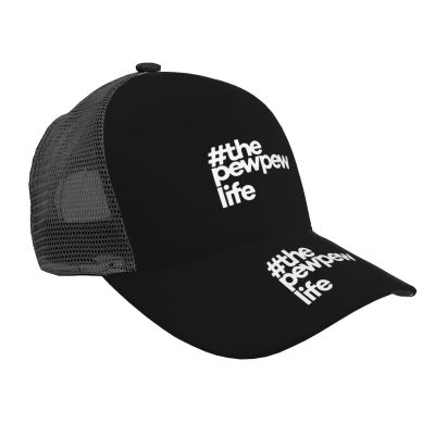 CHENYONAS The Pew Pew Life Men's and Women's Mesh Hat Baseball Hat Sandwich Hat All Seasons Baseball Cap Black