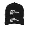 CHENYONAS The Pew Pew Life Men's and Women's Mesh Hat Baseball Hat Sandwich Hat All Seasons Baseball Cap Black view 3