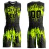 Personalized Basketball Jersey Suits Black and Green for Youth Boys Men Women Girls Custom Sports Shirts & Shorts Sets Design Your Own Team Uniform Print Name Number Logo view 1